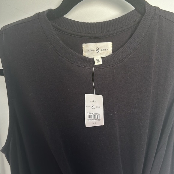 Lou & Grey Signaturesoft Jersey Twist Mini Dress in Black - Picture 4 of 6